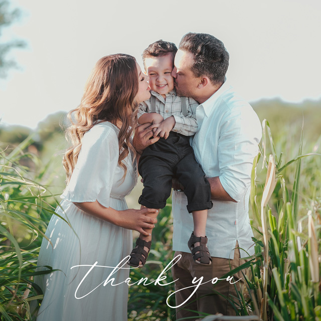 Create Script Overlay Thank You Card Card