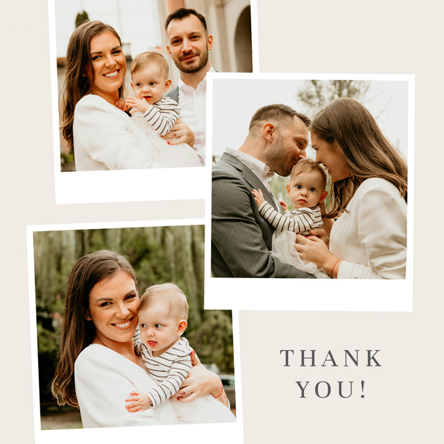 Create Retro Frame Thank You Card Card