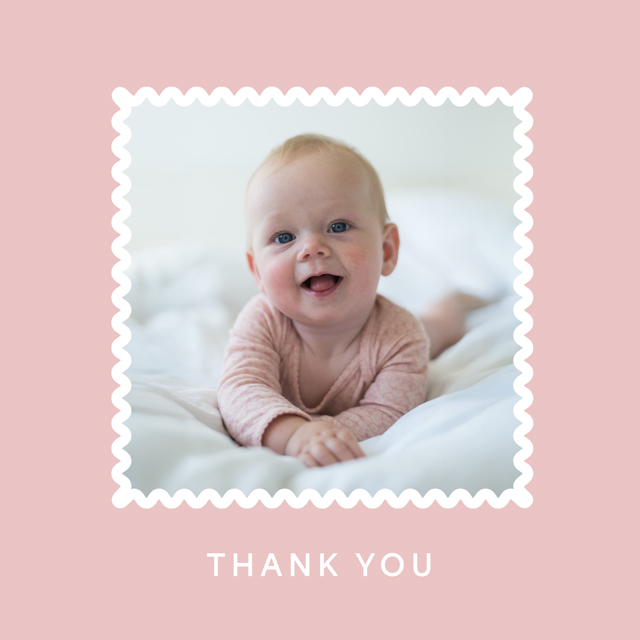 Wavy Frame Thank You Card