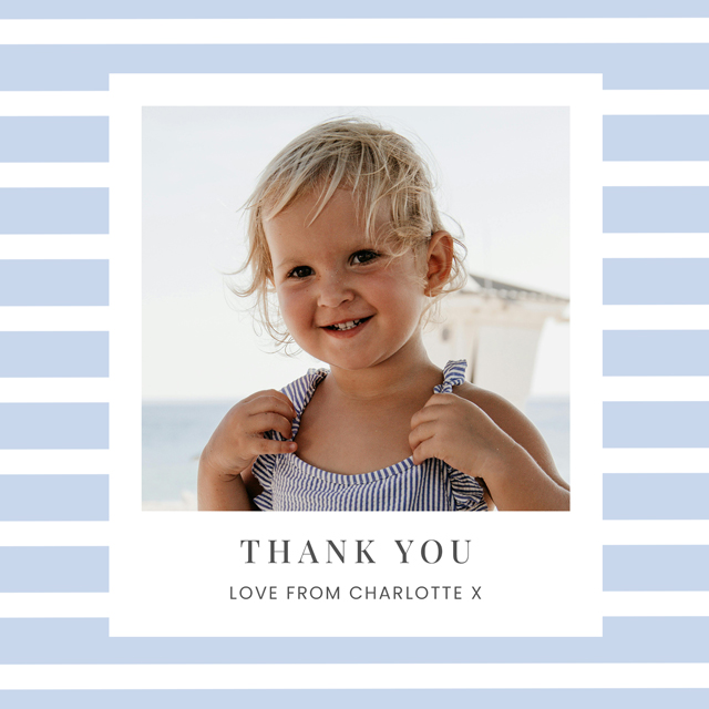 Stripe Retro Thank You Card